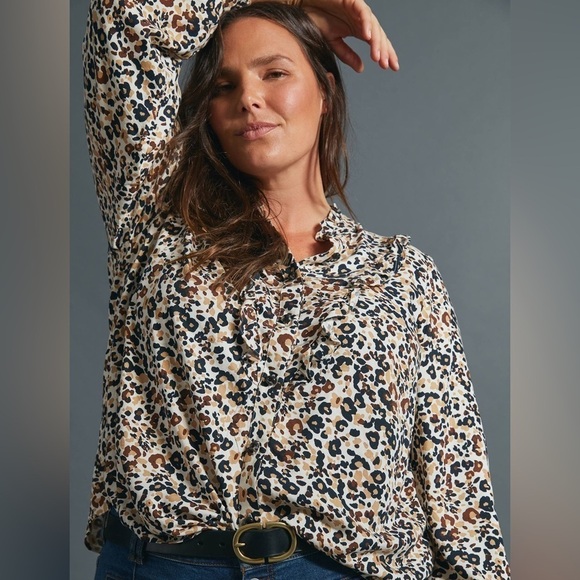 Maeve Tops - Maeve Katia Ruffled Buttondown top Size 0